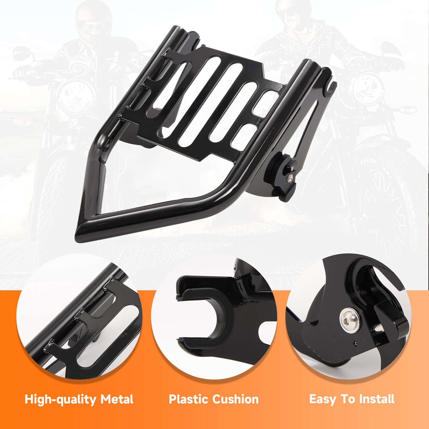 Detachable Two-Up Luggage Rack For Harley 2009-Up Touring Road King Street Glide