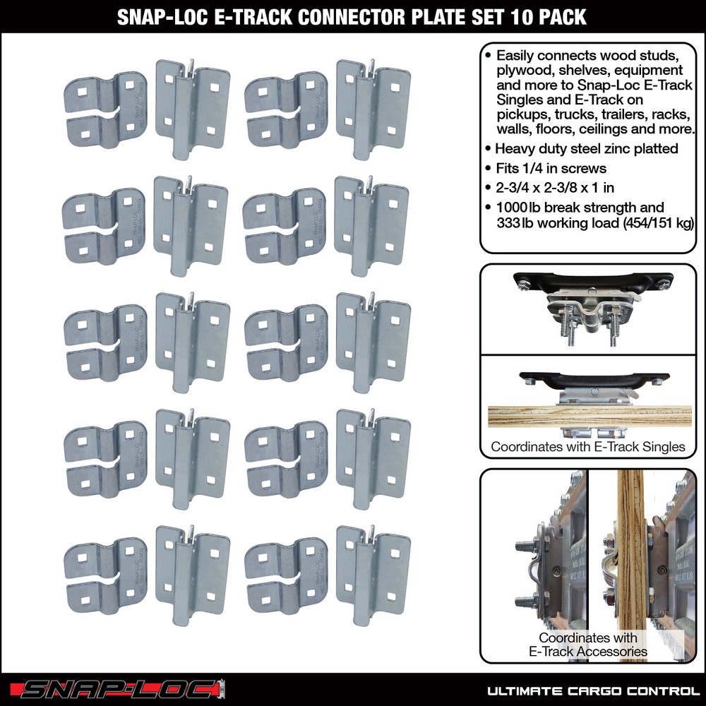 SNAP-LOC E-Track Connector Plate Set 10-Pack