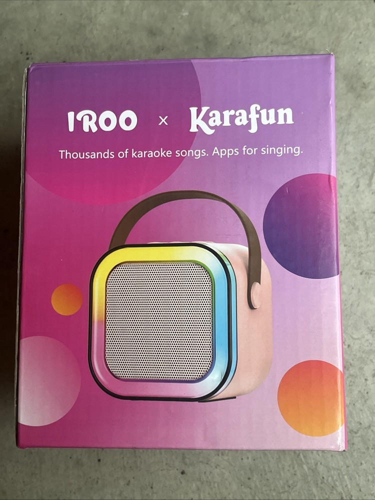 IROO Mini Karaoke Machine with 2 Wireless Microphones, Bluetooth Speaker – Fun
