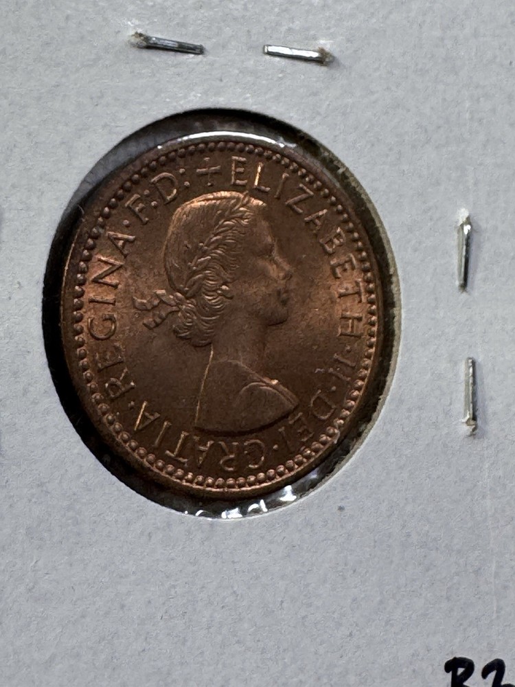 1955 Great Britain Farthing Bronze Coin