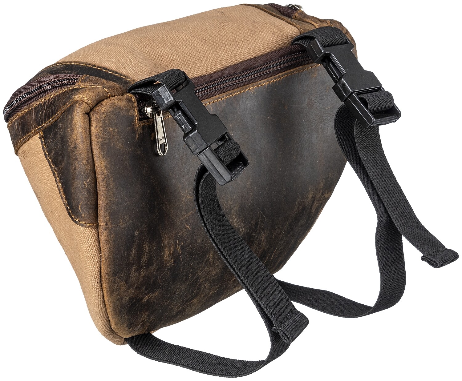 Western Saddle Pommel Pouch - Canvas with Leather accents - 3 Colors