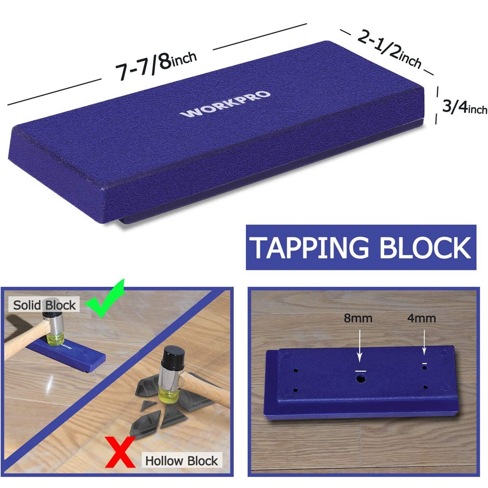 WORKPRO Laminate Wood Flooring Installation Kit Pull Bar Double-Faced Mallet Set