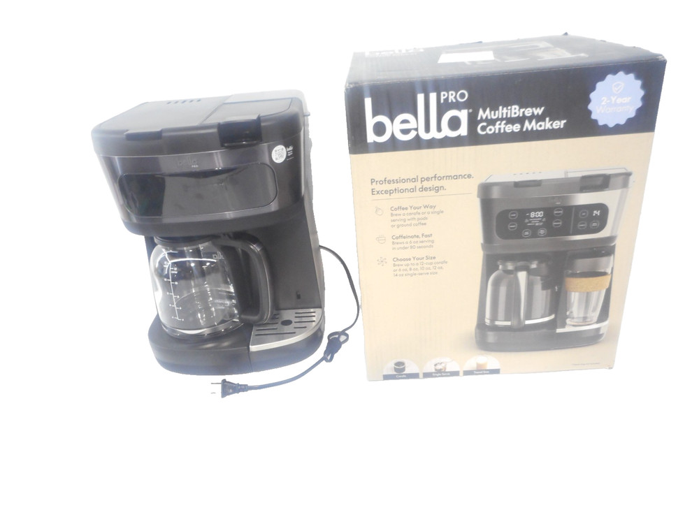bella PRO  MultiBrew 12-Cup Drip & Single-Serve Coffee Maker - Black