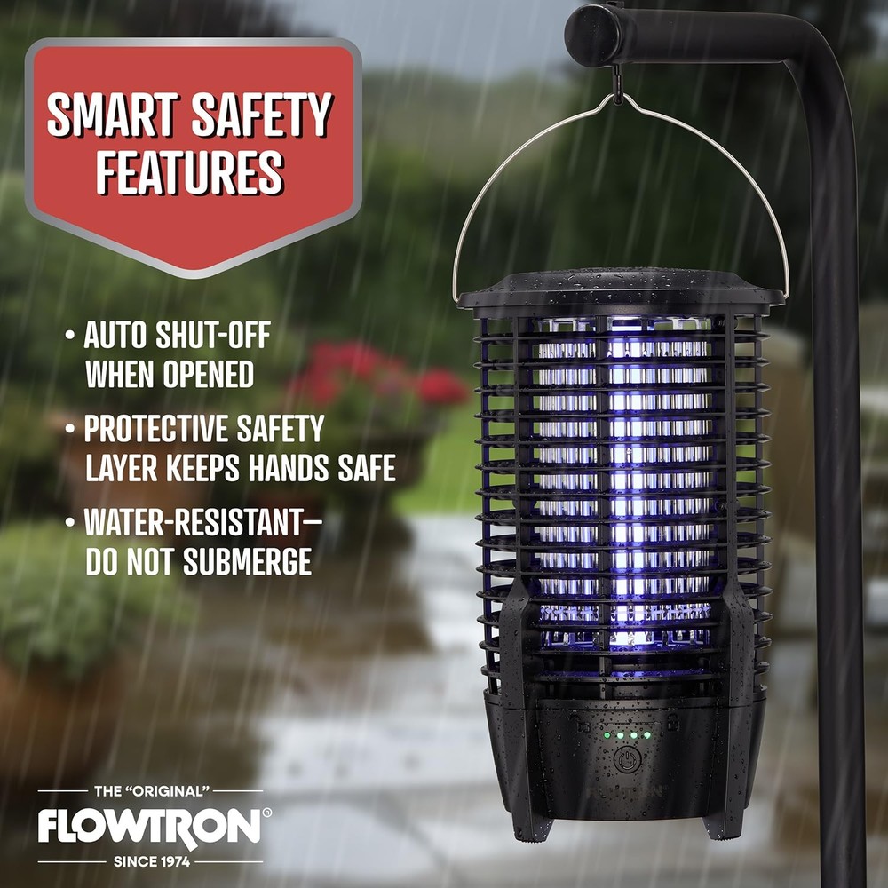 Flowtron Rechargeable Bug Zapper, 2150 Sq Ft with LED Light