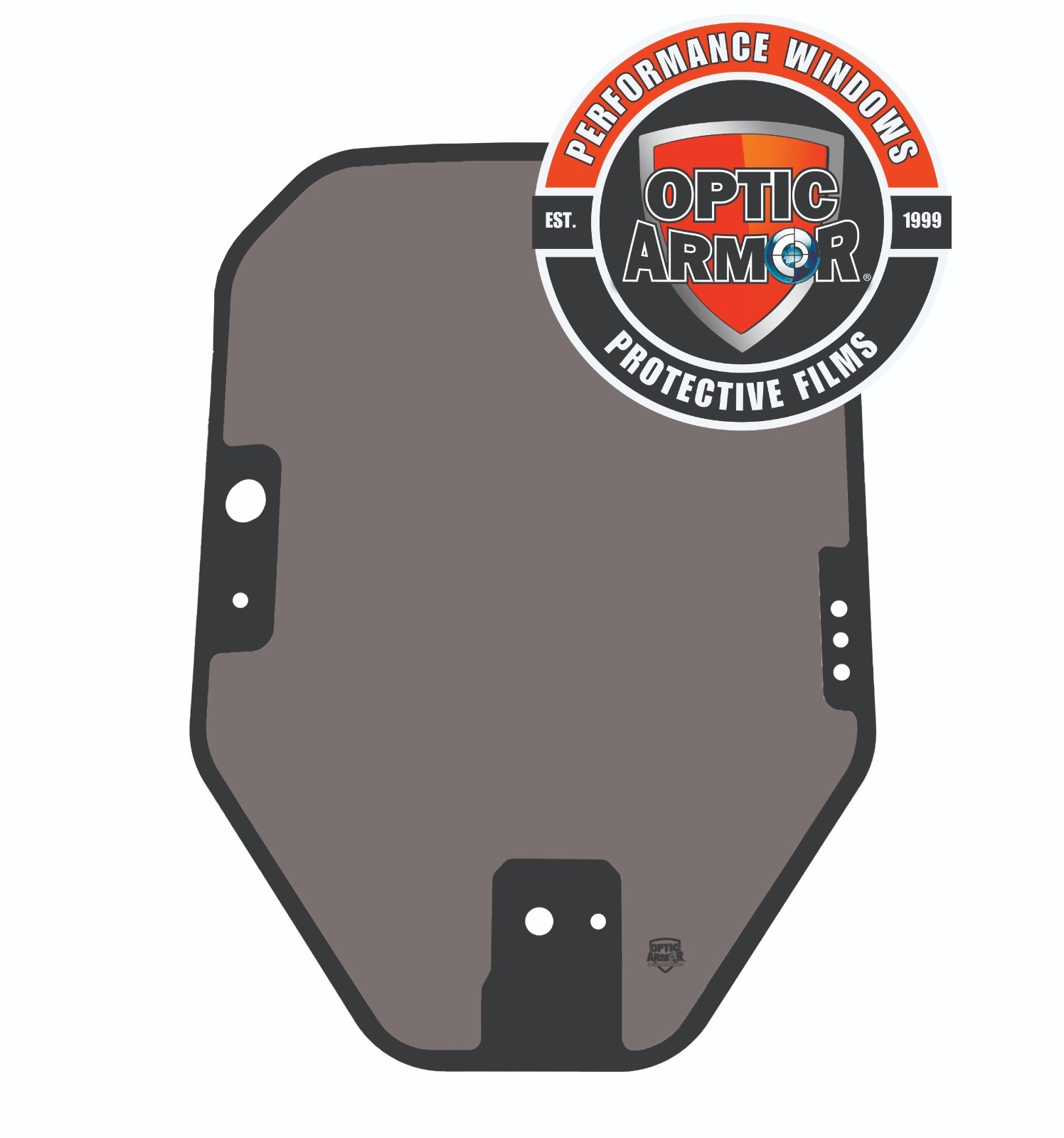 BOBCAT R SERIES T86 T76 T66 S86 S76 1/2" POLY DOOR  7435779 OPTIC ARMOR TINTED