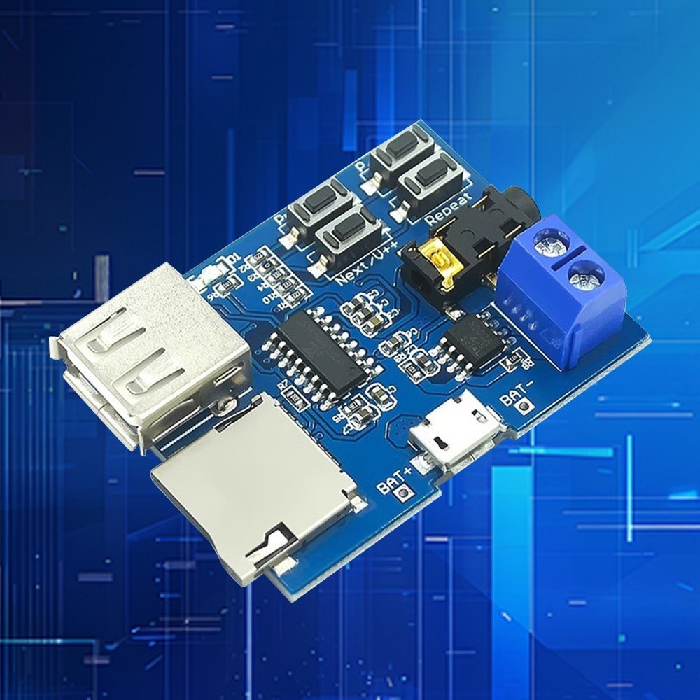 MP3 Player Module Supporting TF Card and U Disk with Volume and Track Keys
