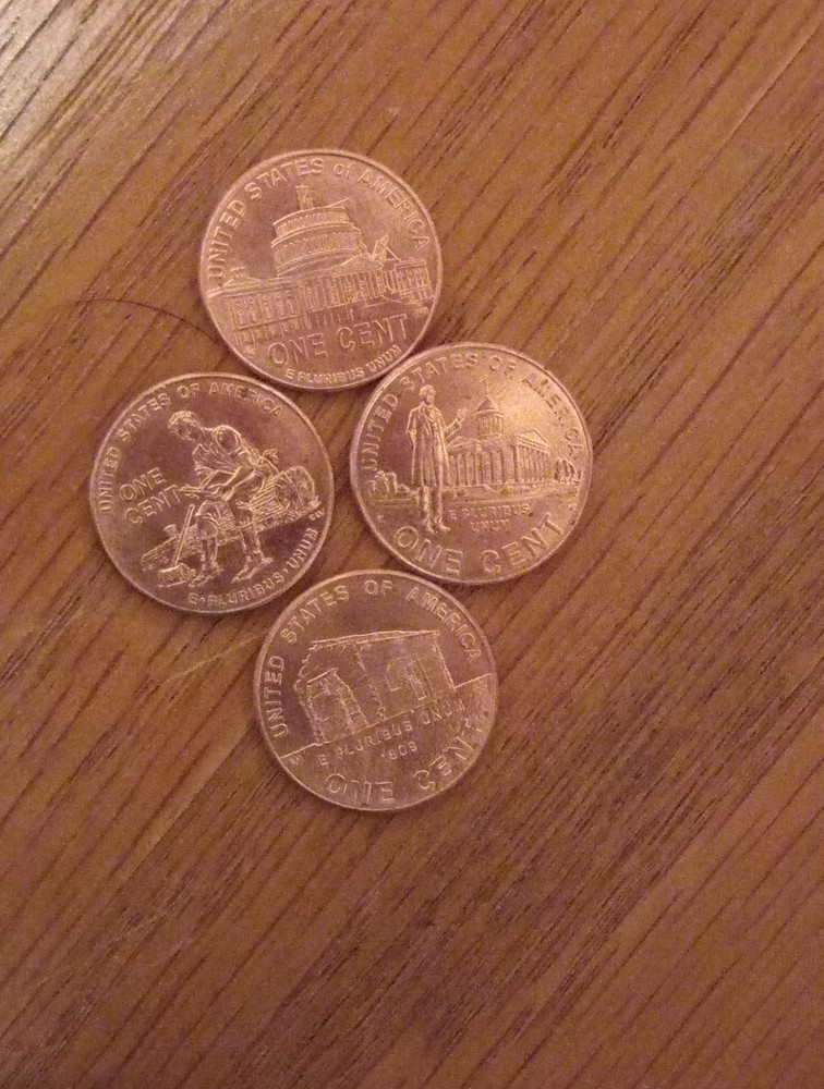 2009 Bicentennial Lincoln Cent 4- Coin Set/Error