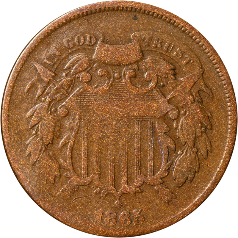 1865 Two (2) Cent Piece