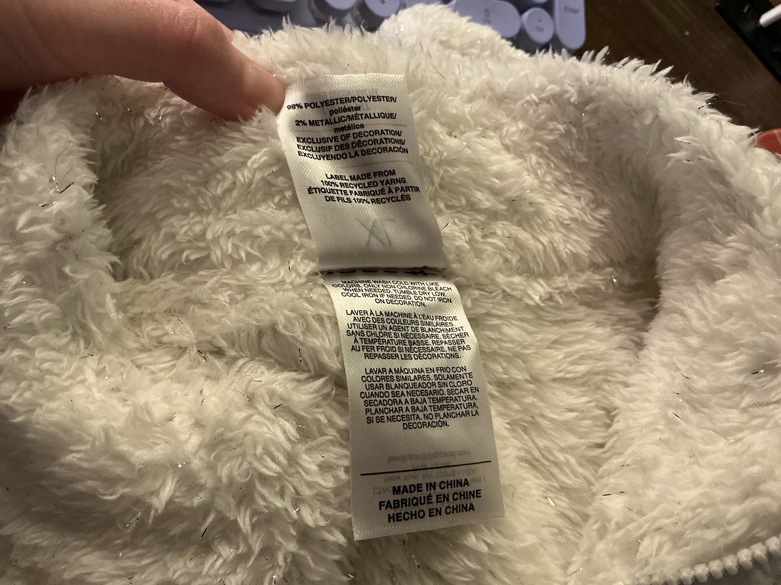 White Glitter Adidas Girls Jacket Size 16 XL