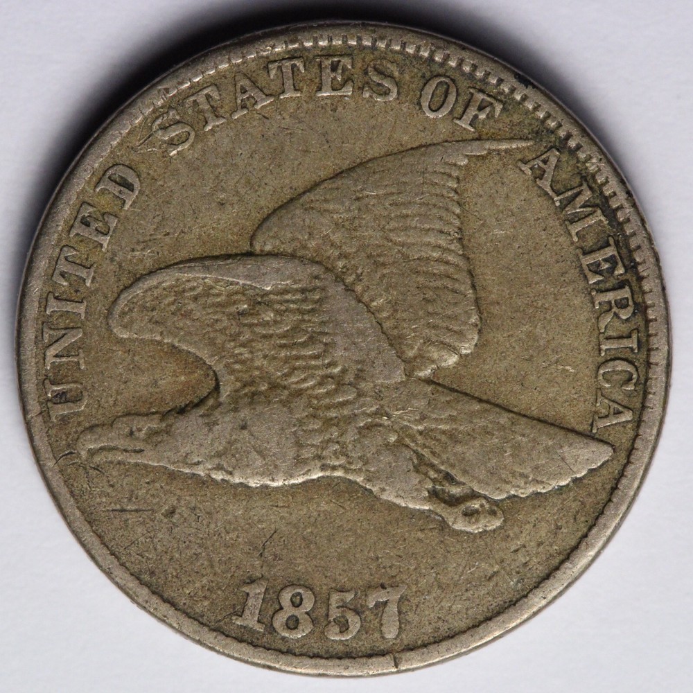1857 Flying Eagle Cent Penny XF E118 URMJ