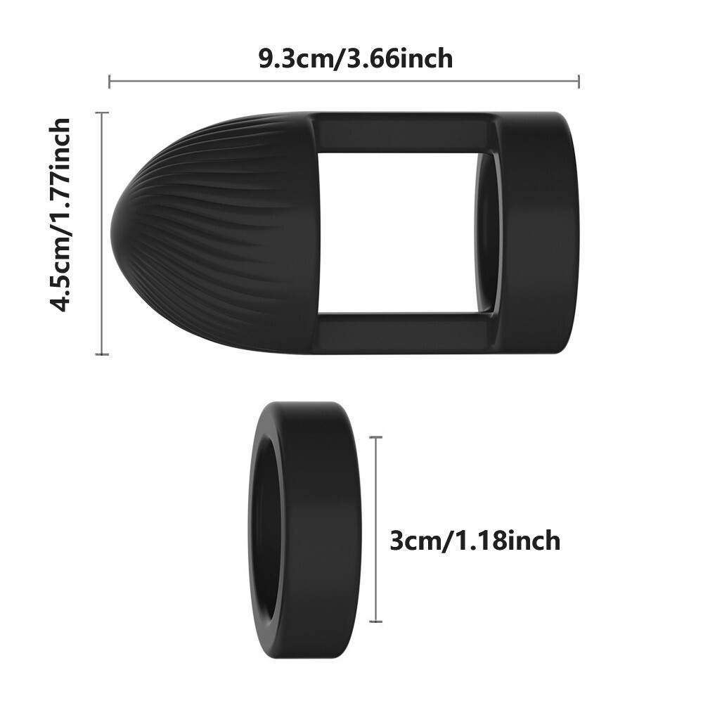 Silicone Penis Ring & Ball Stretcher- Delay Ejaculation & Boost Pleasure for Men