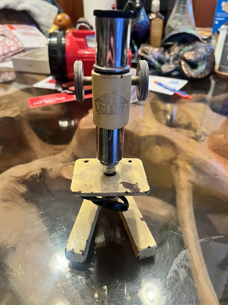 vintage jena microscope