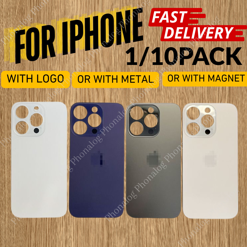 Back Glass replacement Big hole For iPhone 11 12 13 14 15 16 XR X Rear Cover Lot