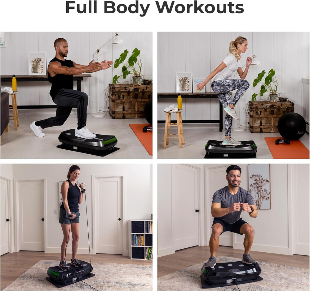 Rumblex 4D Vibration Plate Exercise Machine - Triple Motor Oscillation, Linear,