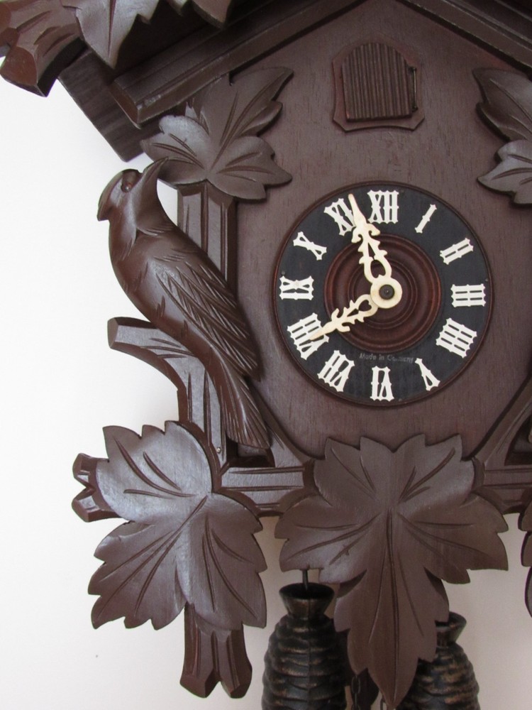 Large Black Forest Three Bird Cuckoo Clock 8-Day Weights Driven