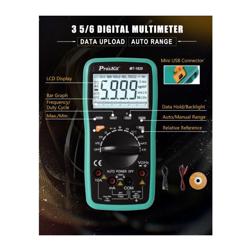 Pro'sKit MT-1820 Multimeter Professional Grade Digital