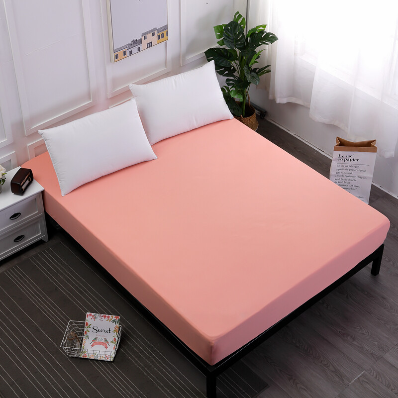 Waterproof Fitted Sheet Solid Color Bedding Mattress Protector Cover Washable