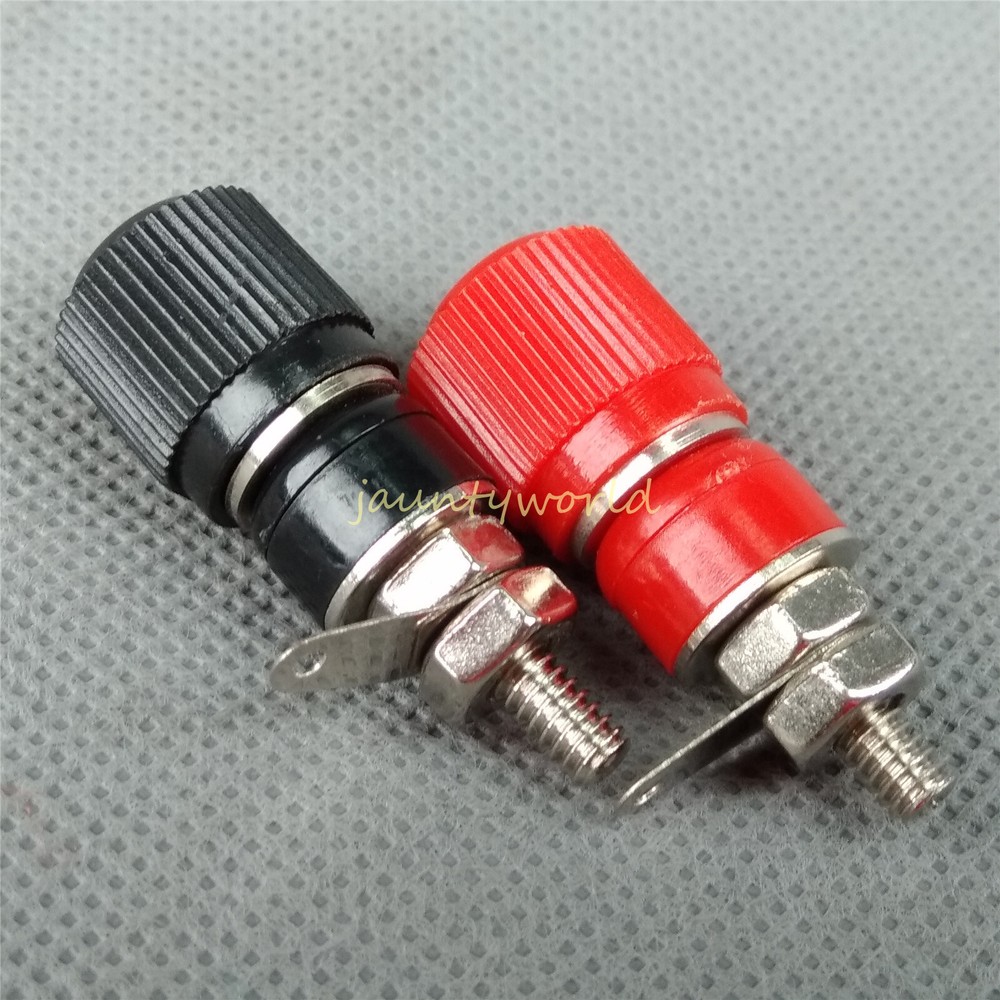 2PC speaker Audio Cable Binding Posts Insulated Banana Plug
