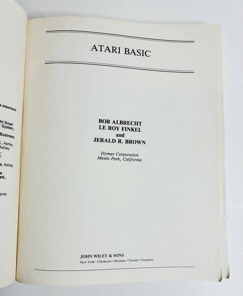 Atari BASIC 400 / 800 - A Self Teaching Guide - Vintage 1979 Albrecht/ Finkel