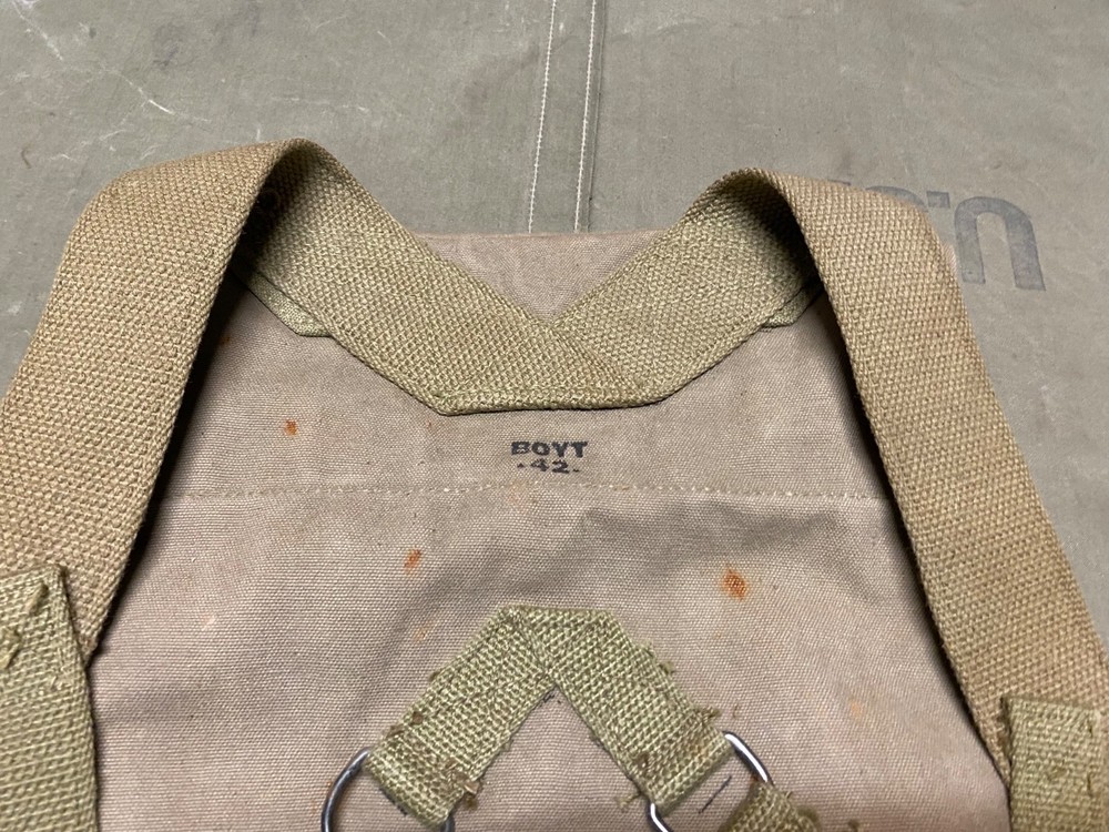 ORIGINAL WWII US ARMY M1942 COMBAT FIELD HAVERSACK BACKPACK-OD#3