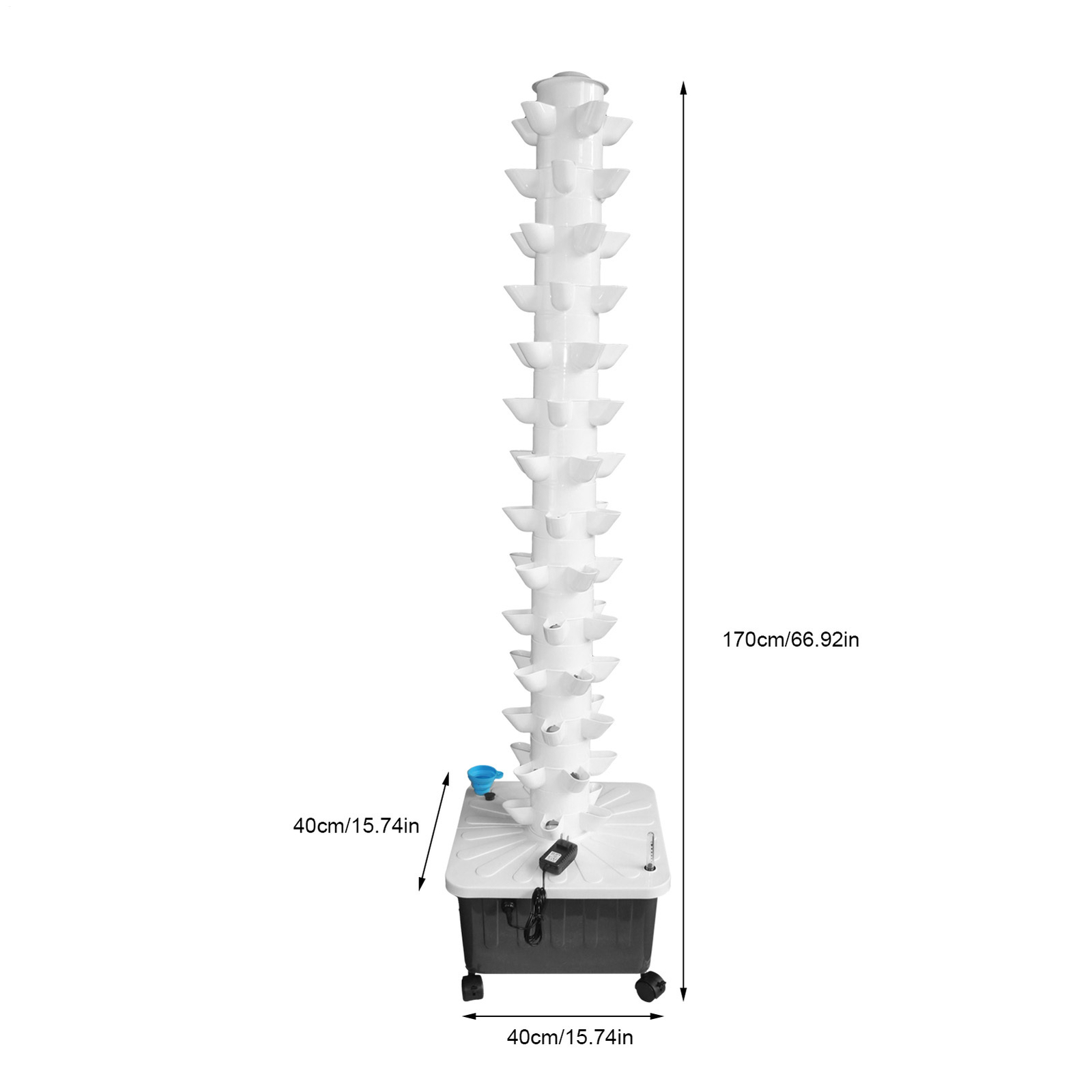 Vertical 70-Pots Hydroponics Tower Set Hydroponic Growing System Home Gardening