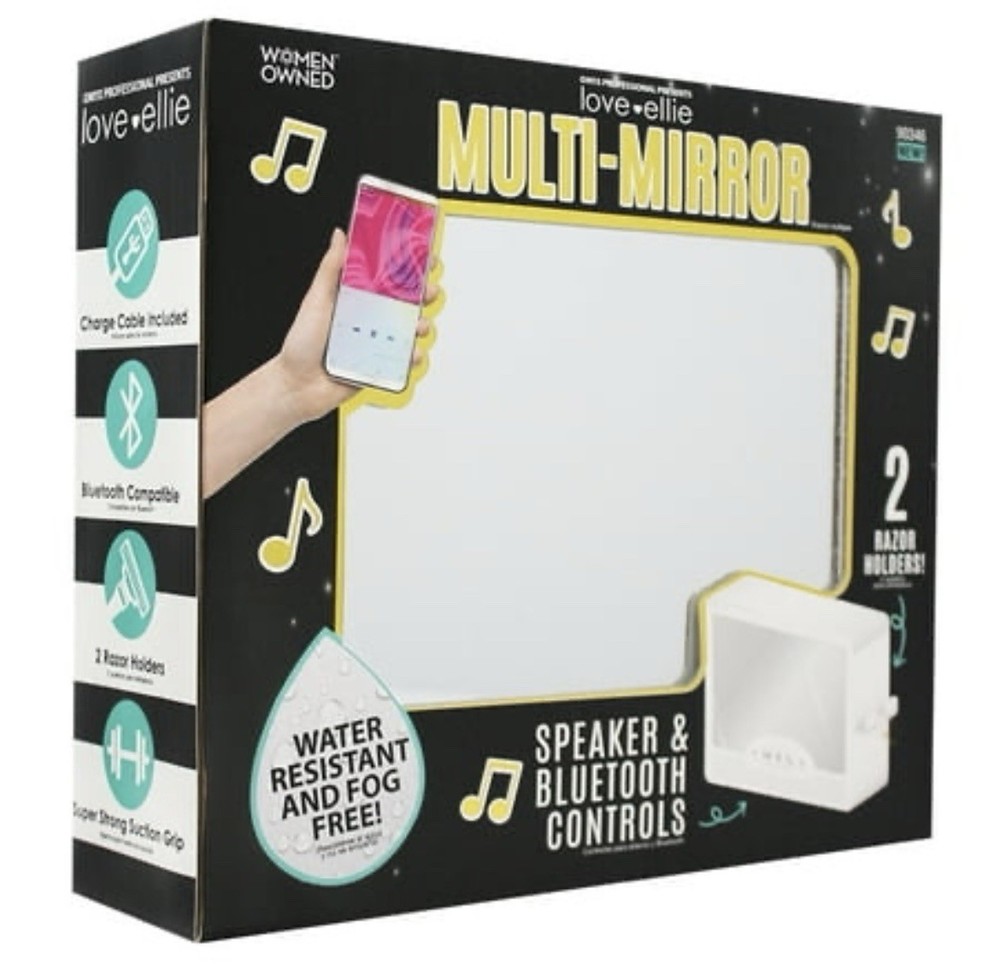 Bluetooth speaker, with mirror, rechargeable, wall mount option!