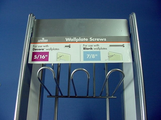 Leviton Silver Retail Display Rack for Blister Packs 4-Level 38-1/2" 16050-WP