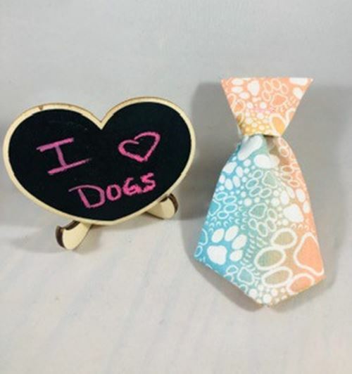 Pup Neck Tie Pastel Paw Print