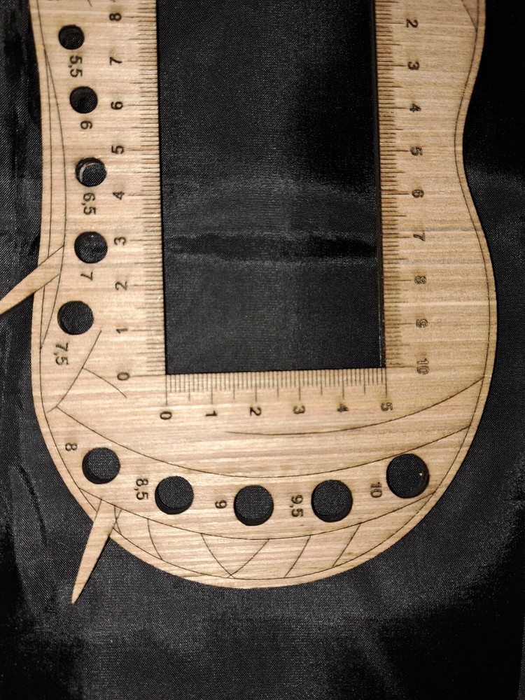 Wood Knitting Ruler