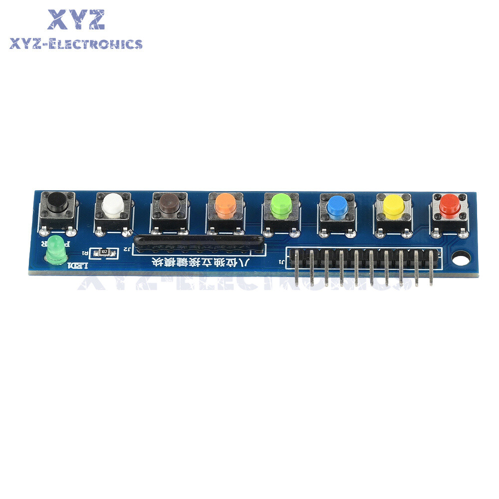 8 Independent Key Button Module With LED Indicator Keyboard Module For Arduino