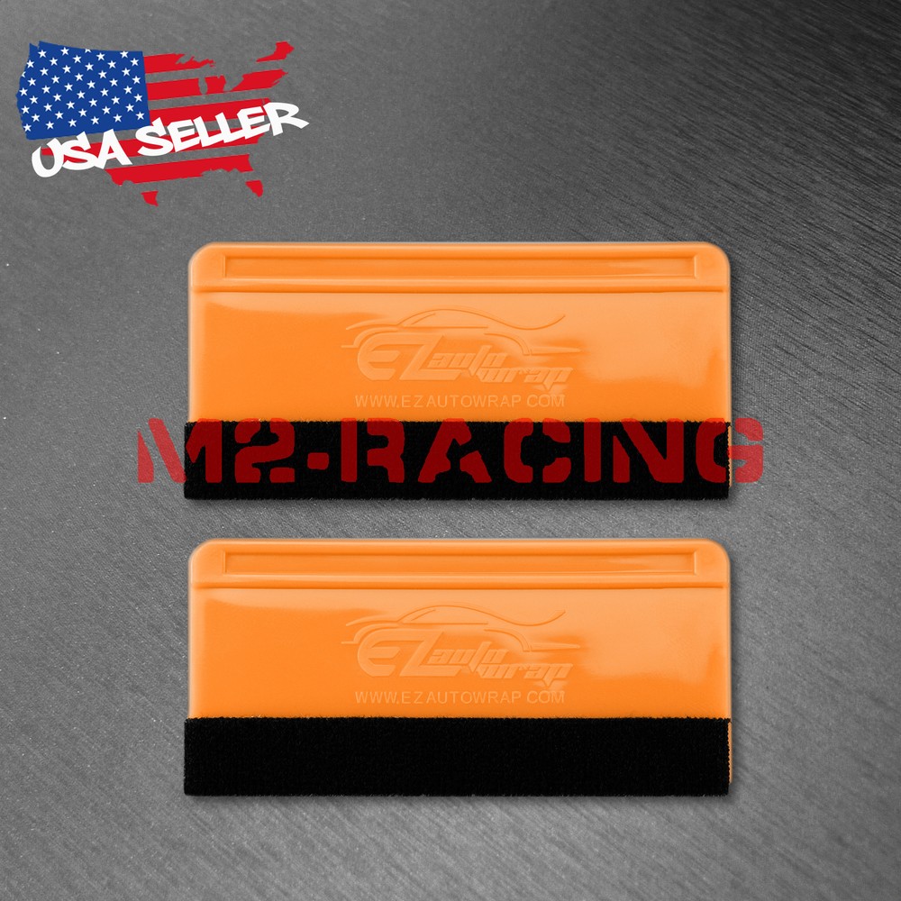 2x Mini Felt Edge Squeegee Scraper Vinyl Wrap Decal Sticker Application Car Tool