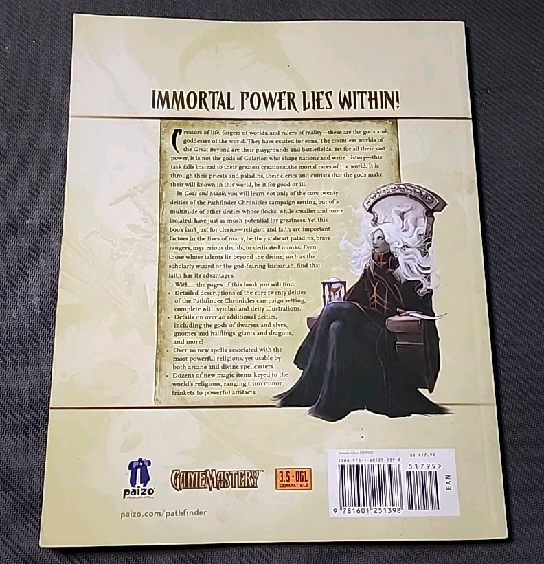 Paizo- Pathfinder Chronicles Gods and Magic Rules Supplement #MS7273