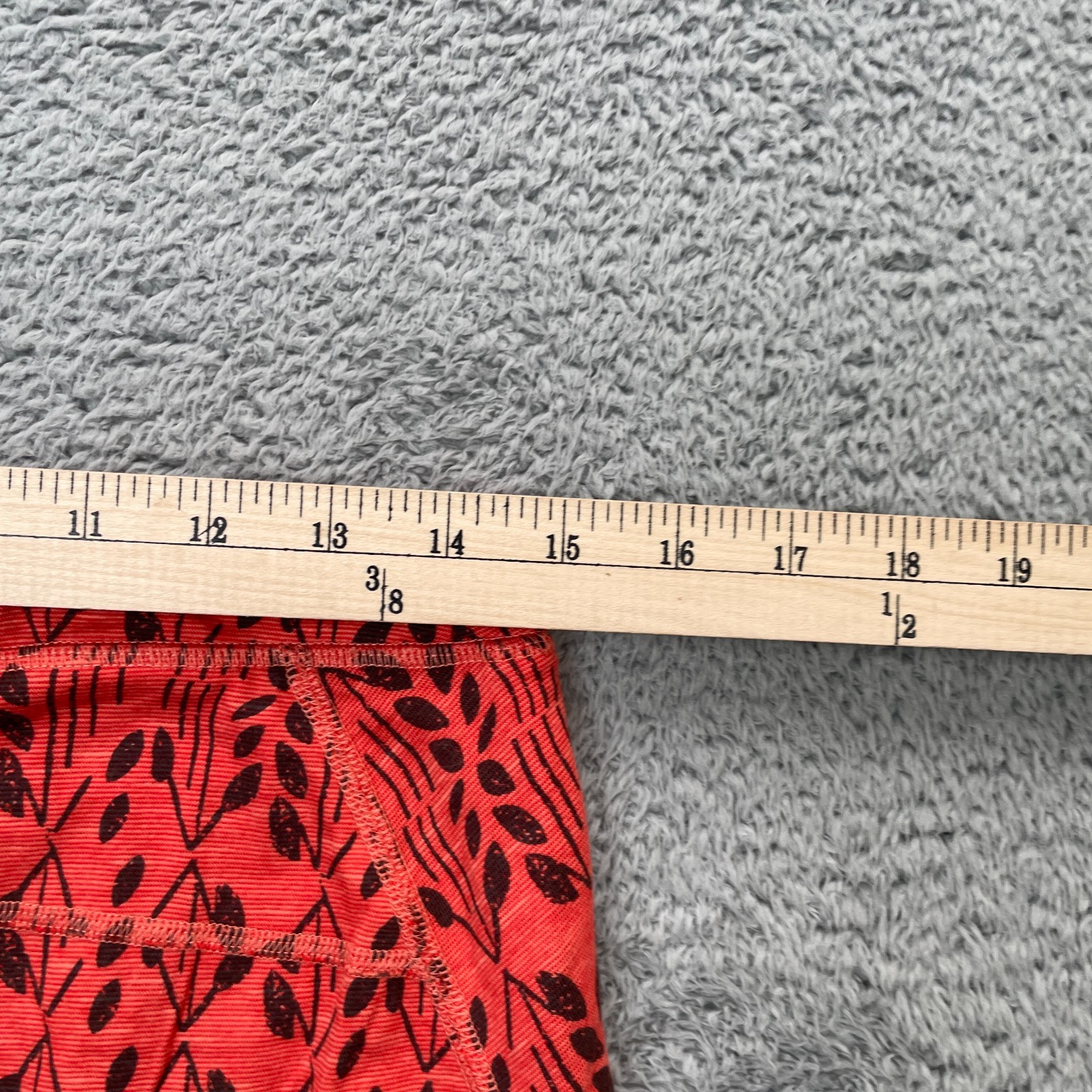 Toad And Co Skirt Womens Medium Orange A Line Botanical Print Cotton Stretch