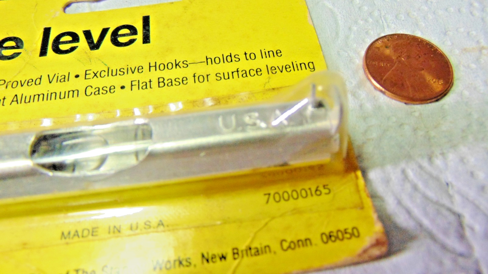 Vintage 1980s STANLEY 3" LINE LEVEL No 42-187 With Original Packaging USA