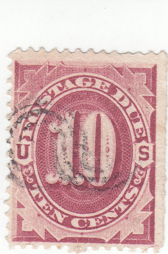 Scott # J26 - 10c Bright Claret - Used - SCV - $30.00