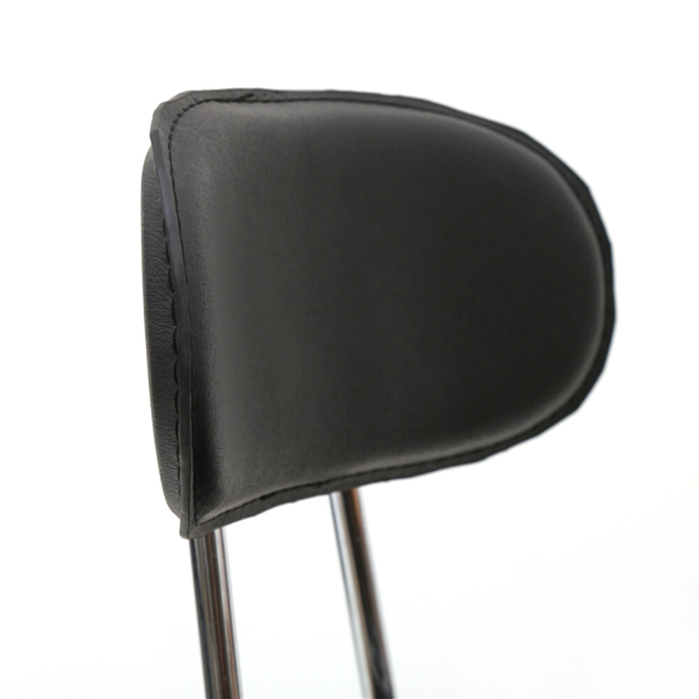 New Round Shape Adjustable Salon Stool with Back and Line Black --