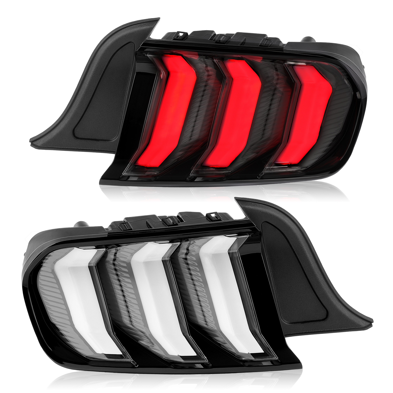 For Ford Mustang 2021-2023 Tail Lights LED Brake Lamps Sequential Clear Lens