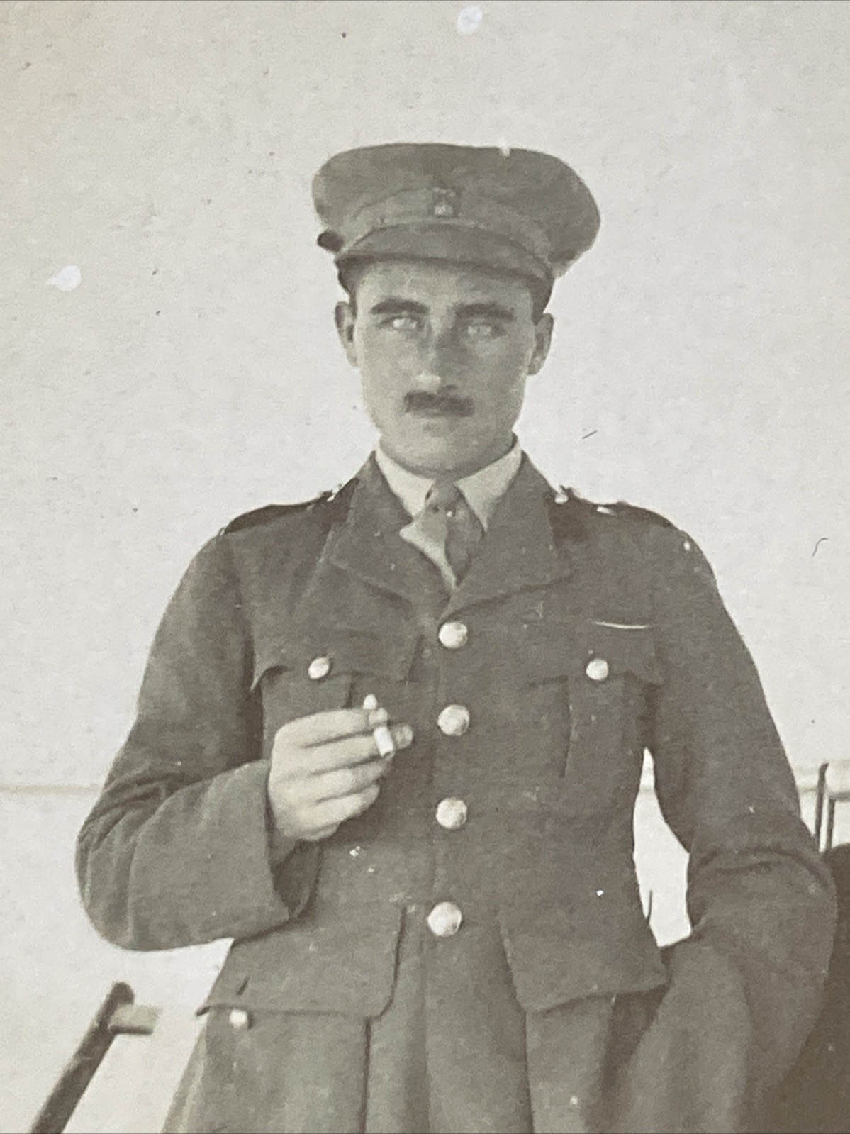 WWI era Photo Army Officer Portrait 8x5cm