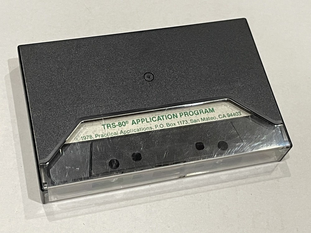 Vintage 1978 TRS-80 Application Program Sentence/ Tic Tac Toe cassette tape