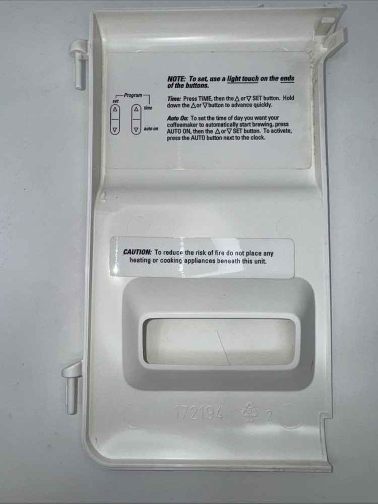 Black Decker Space Maker Coffeemaker Replacement Front Panel Door Od 300 Type 1