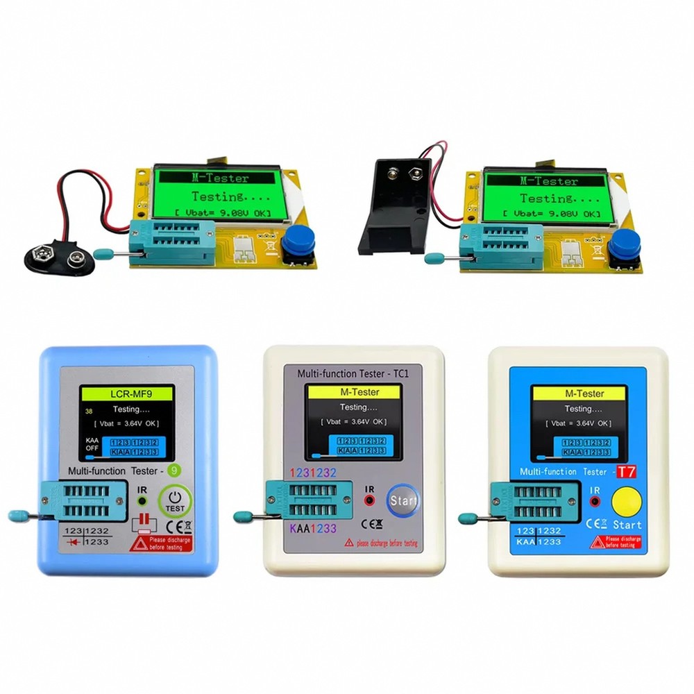 Handheld Electronic Component Tester with Auto-Detect