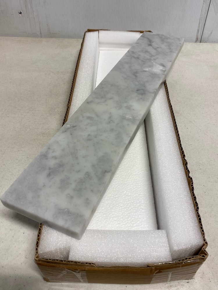 ARIEL 22"x4" Carrara White Marble Vanity Top Side Splash