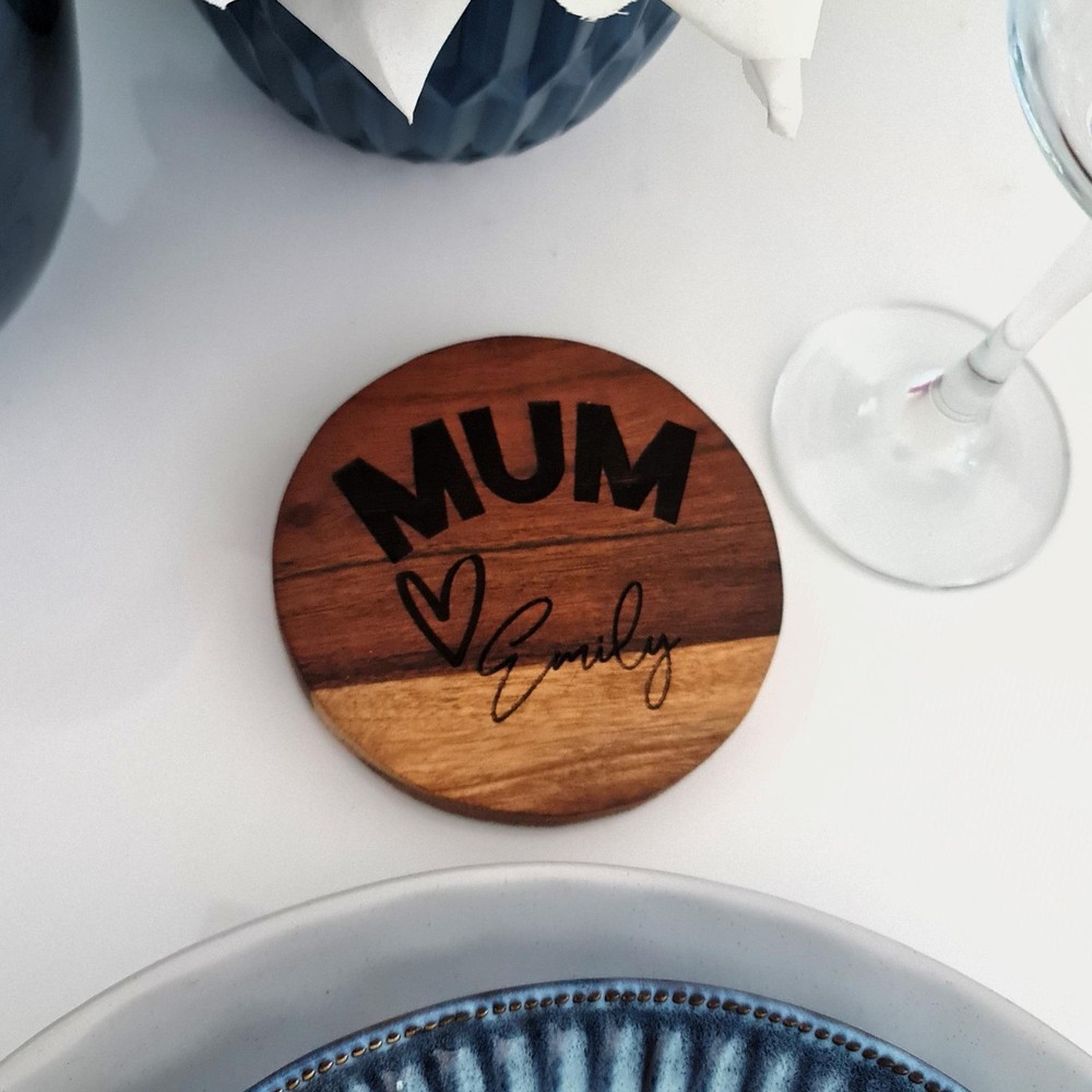 Personalised Acacia Wood Coasters