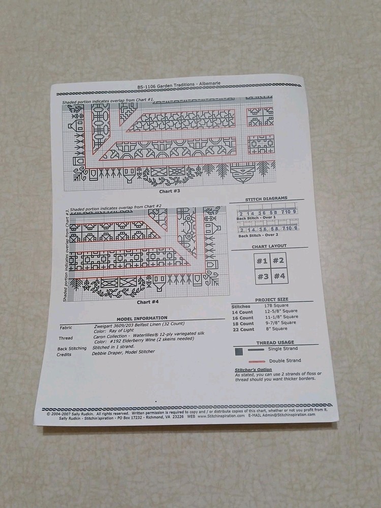 Stitchin Spiration Cross Stitch Pattern Garden Traditions Ablemarle