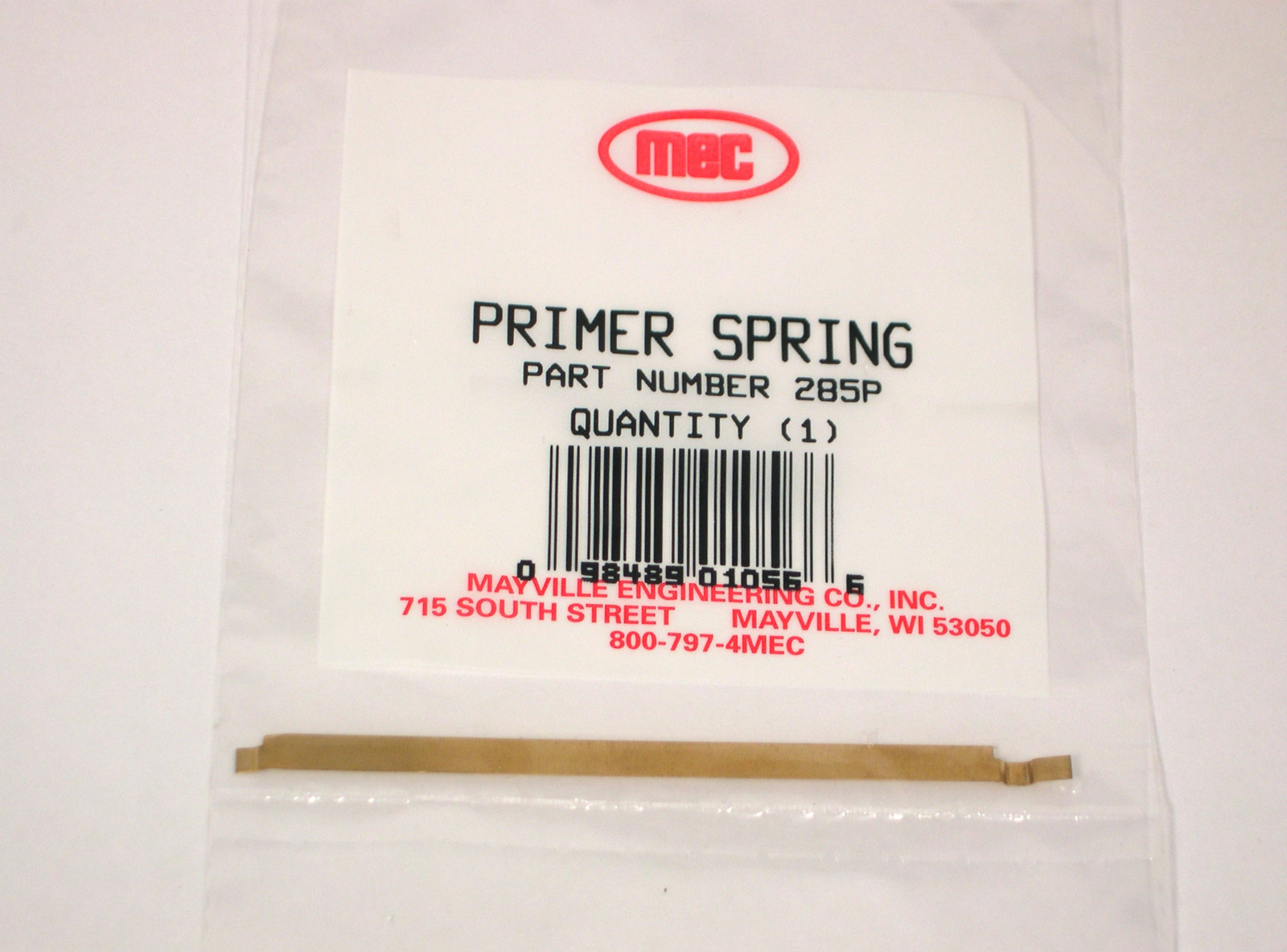 MEC Primer Feed Spring #285P