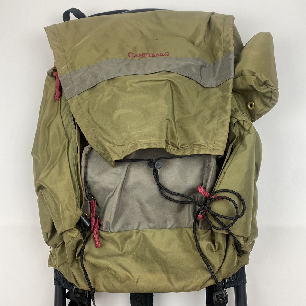 Camp Trails External Frame Hiking Backpack Size M Olive Green Gray
