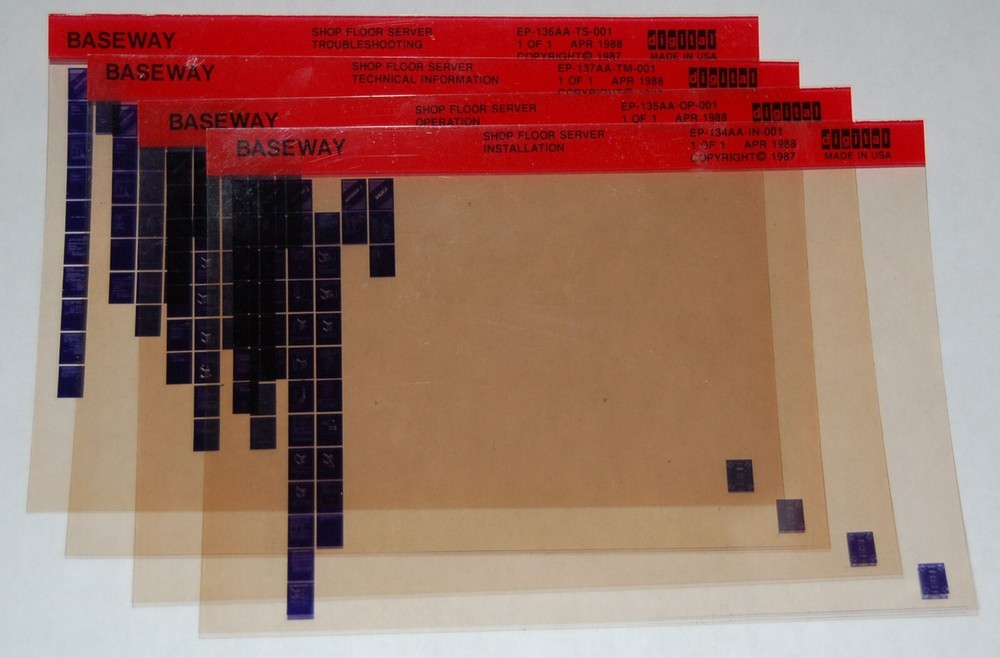 DEC Baseway Install Operation Technical Troubleshoot Manuals (4), Microfiche