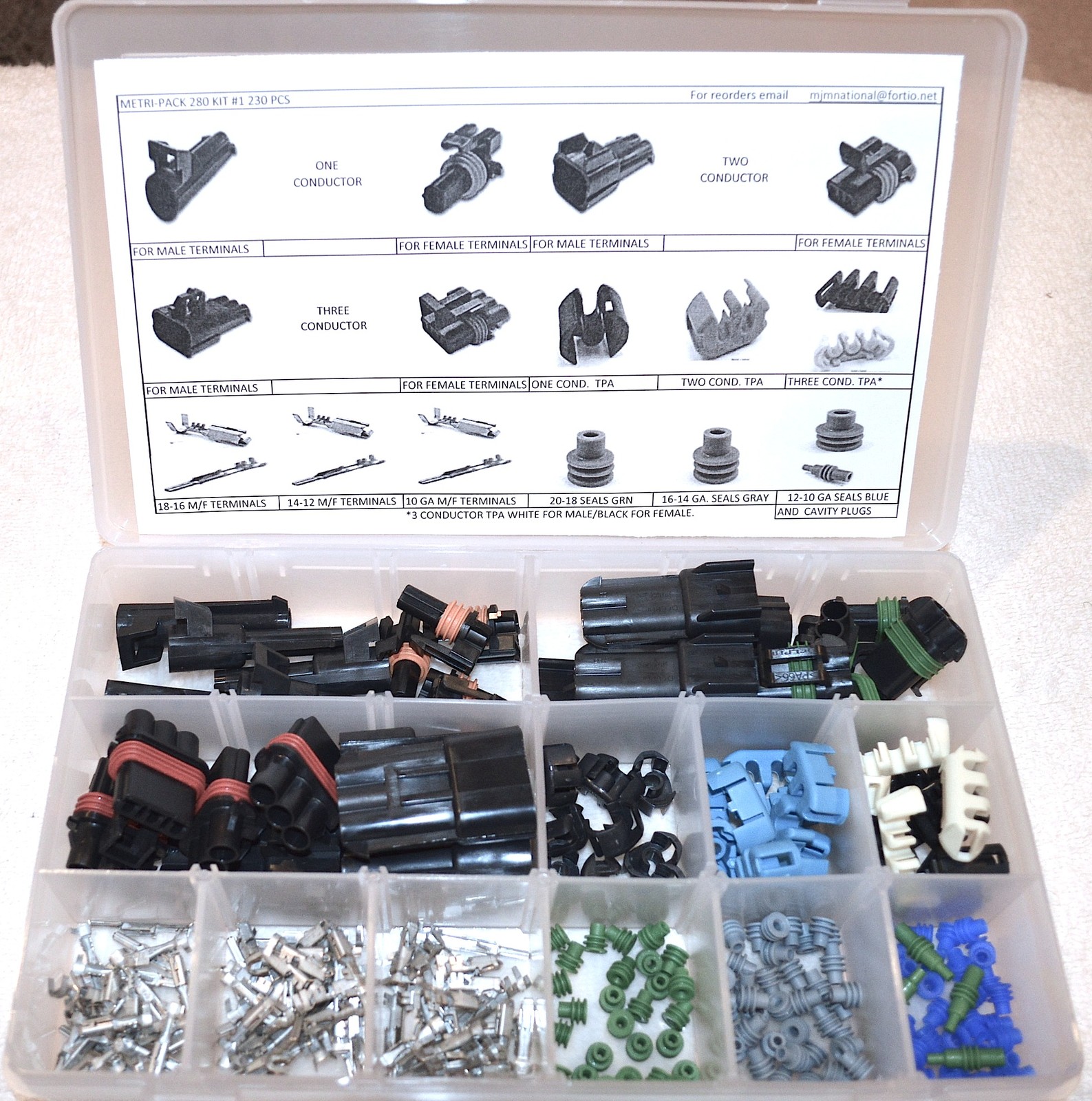 METRI-PACK 280 CONNECTOR KIT  339 PIECES  1, 2, 3 Pin