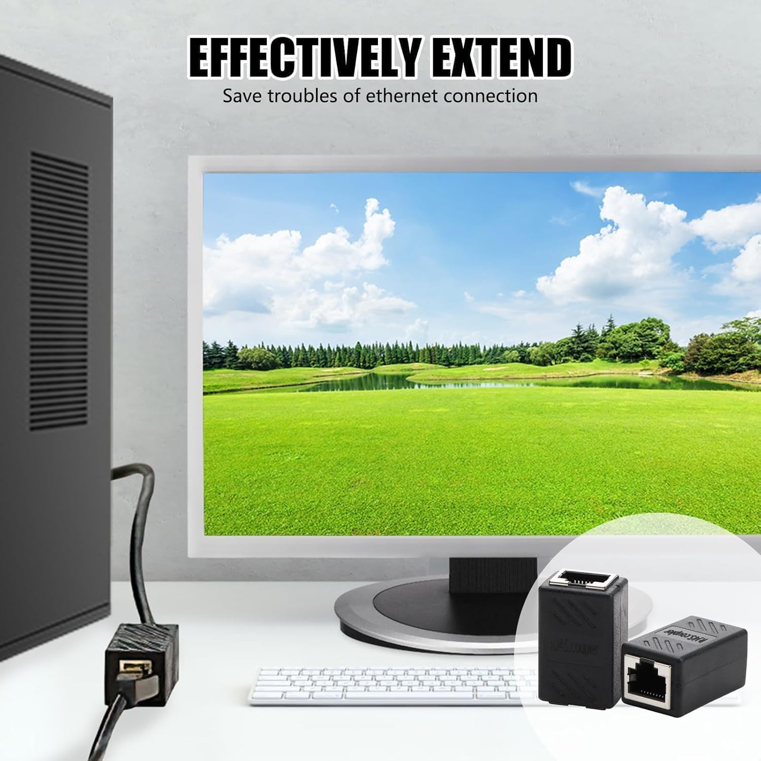 RJ45 Inline Coupler Cat7 Cat6 Cat5e Cat5 Ethernet LAN Network Cable Adapter Lot