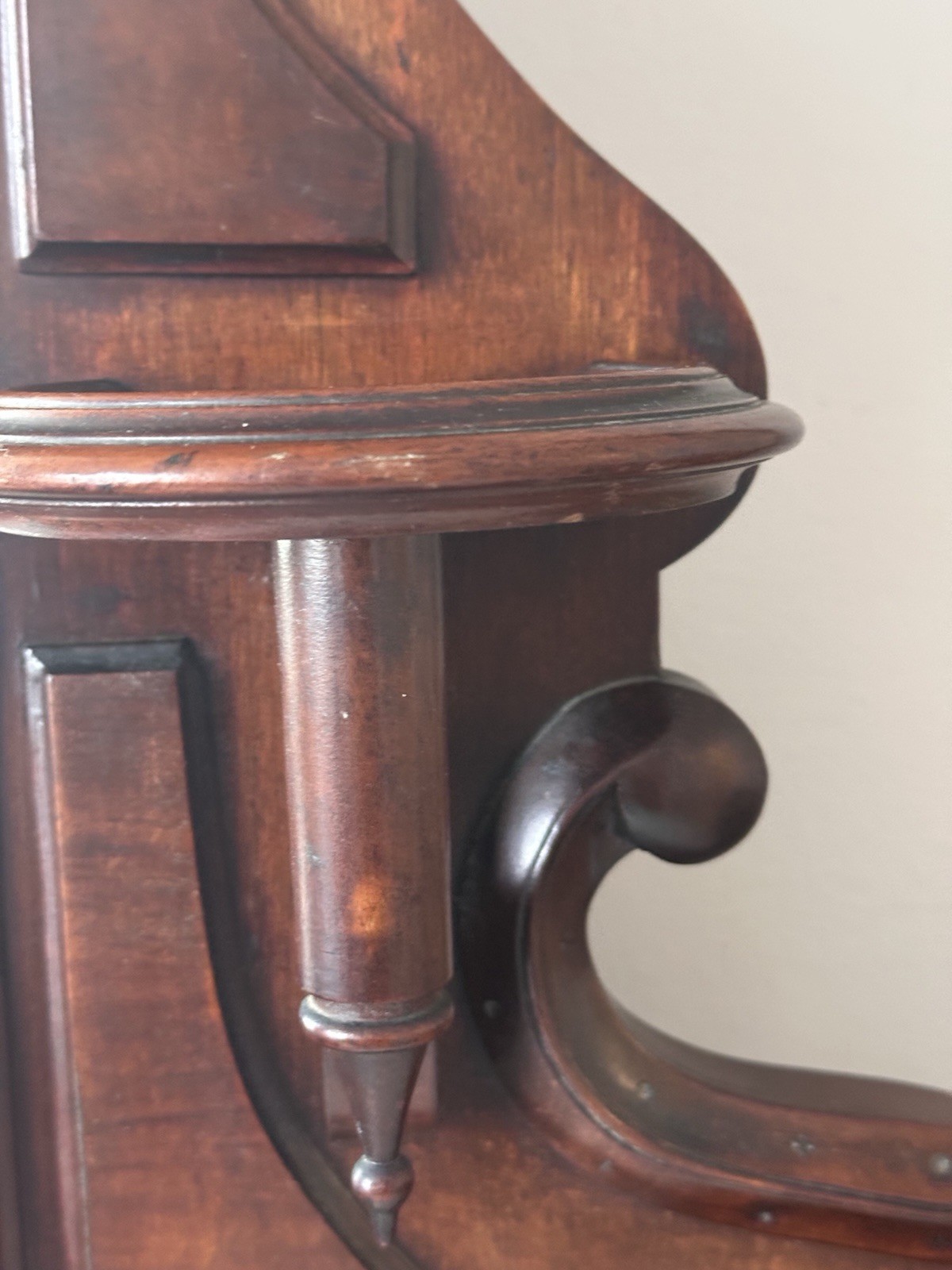 Victorian Drop Well Dresser with Jenny Lind Design and Mirror Circa 1900